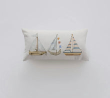 Load image into Gallery viewer, Sailboat Accent Pillow- 20” x 10”
