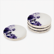Load image into Gallery viewer, Acacia Wood &amp; Enamel Coasters Collection- S/4
