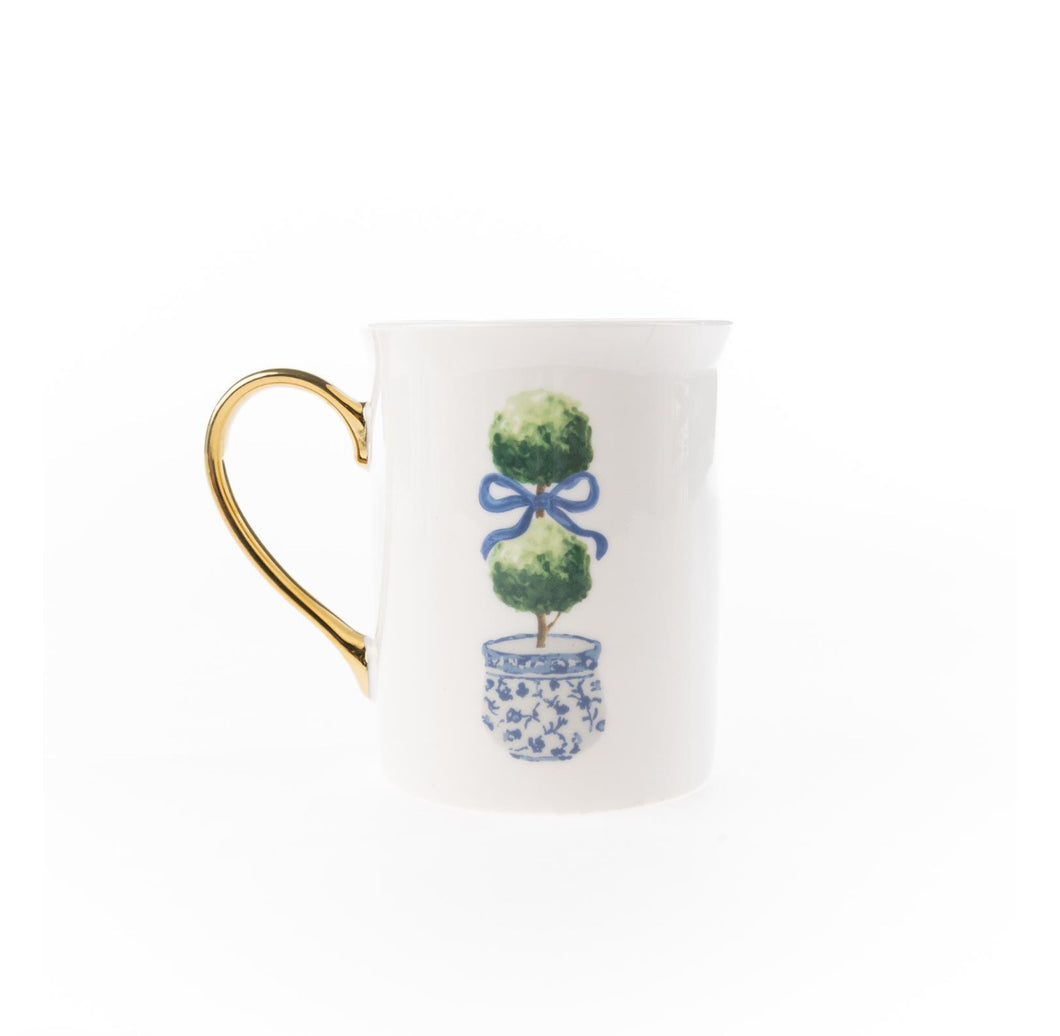 Gold Handle Topiary Mug