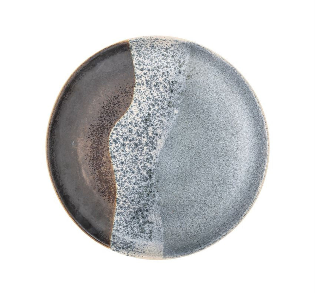 Matte Blue Reactive Glaze Serving Platter