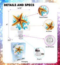 Load image into Gallery viewer, Glass Starfish Nightlight
