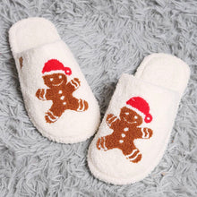 Load image into Gallery viewer, Gingerbread House Slippers
