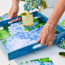 Load image into Gallery viewer, Blue Hydrangea Paper Cocktail Napkins
