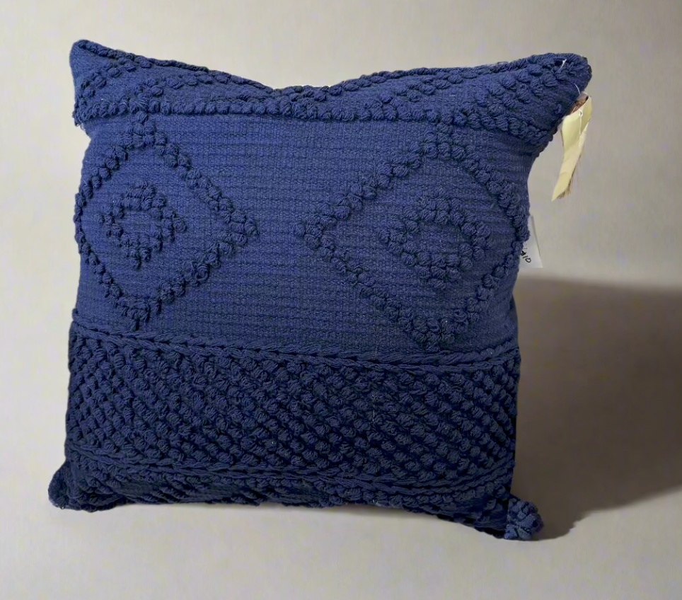 Textured Blue Pillow