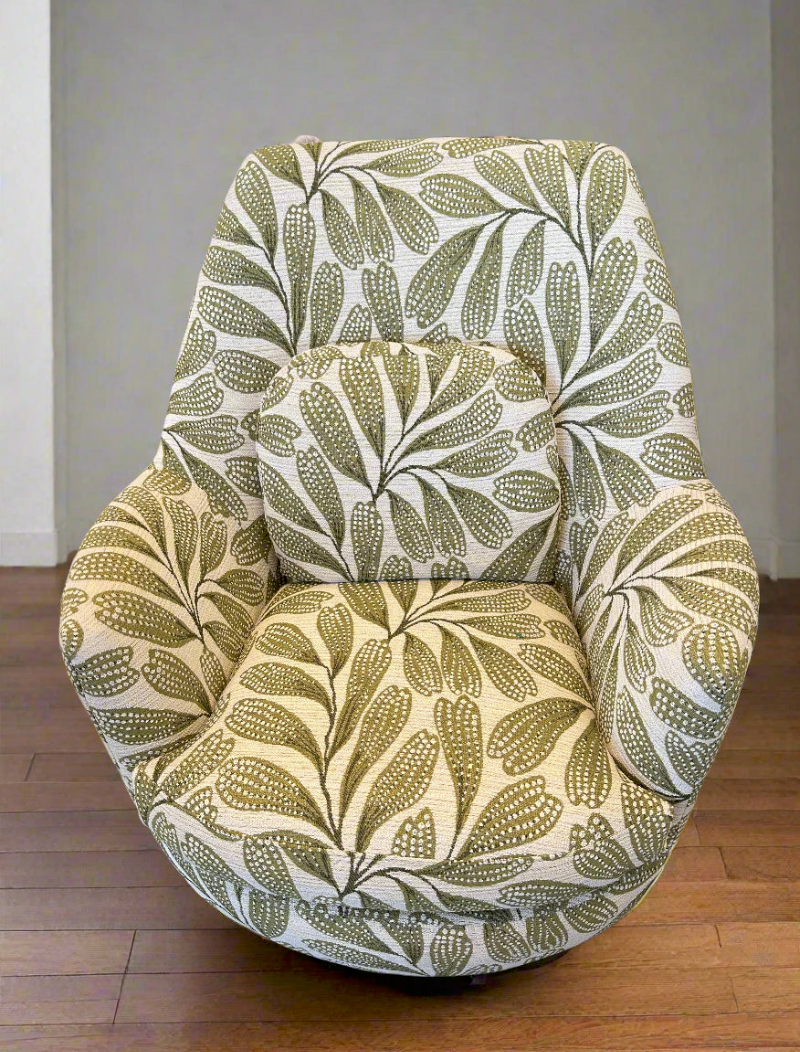 Custom Botanical Nest Swivel Chair
