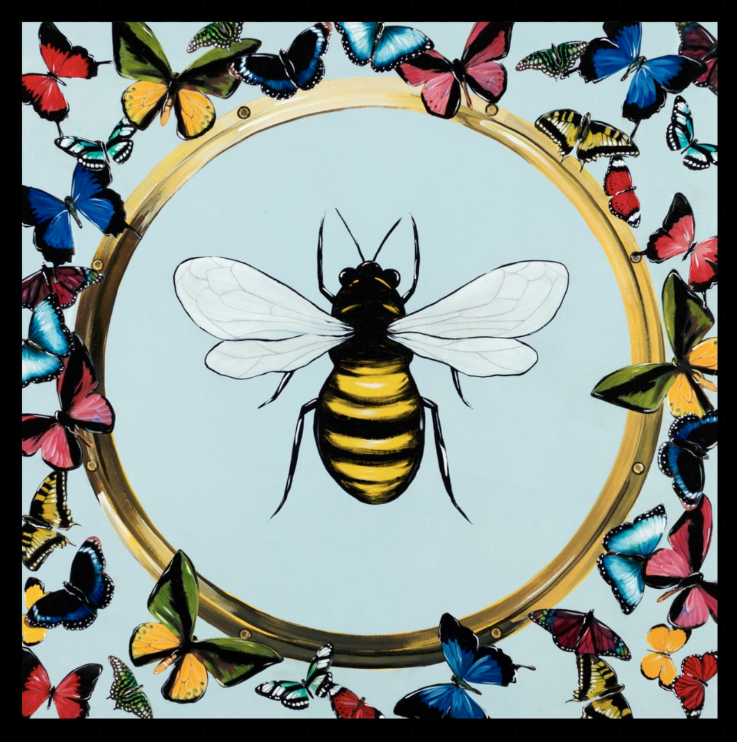 Gucci Bee Art W/ Butterflies