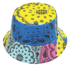 Load image into Gallery viewer, Paisley Pattern Reversible Safari Bucket Hat Collection
