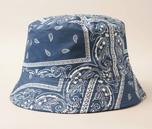 Load image into Gallery viewer, Paisley Pattern Reversible Safari Bucket Hat Collection
