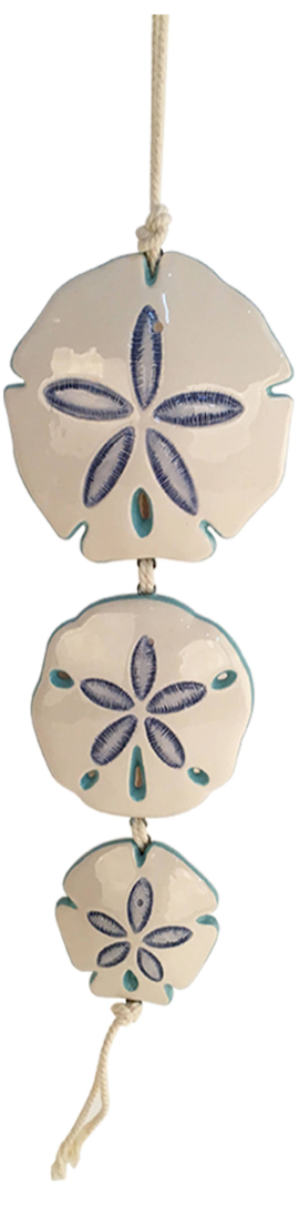 Ceramic Sand Dollar Wind Chime