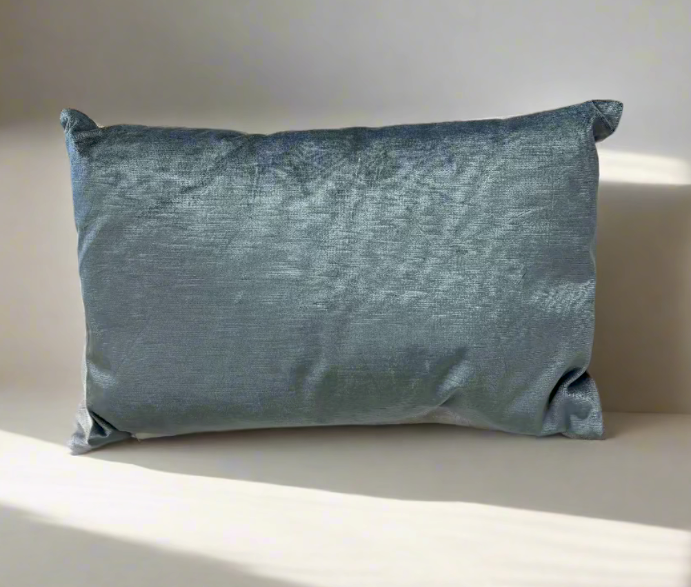Naomi Wedgwood Blue Velvet Pillow