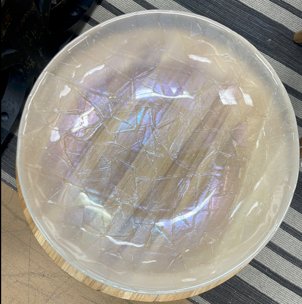 Iridescent Decorative Glass Bowl