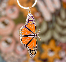 Load image into Gallery viewer, Monarch Butterfly Metal Keychain
