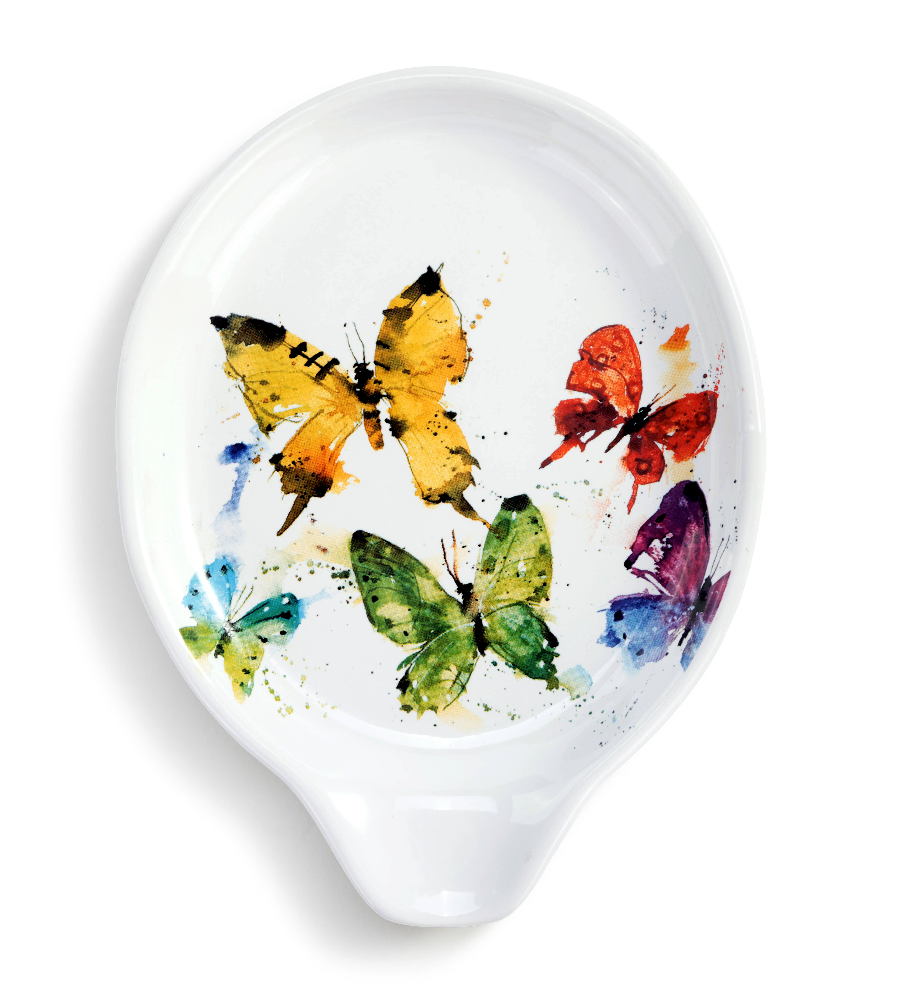 Flock of Butterflies Oval Spoon Rest