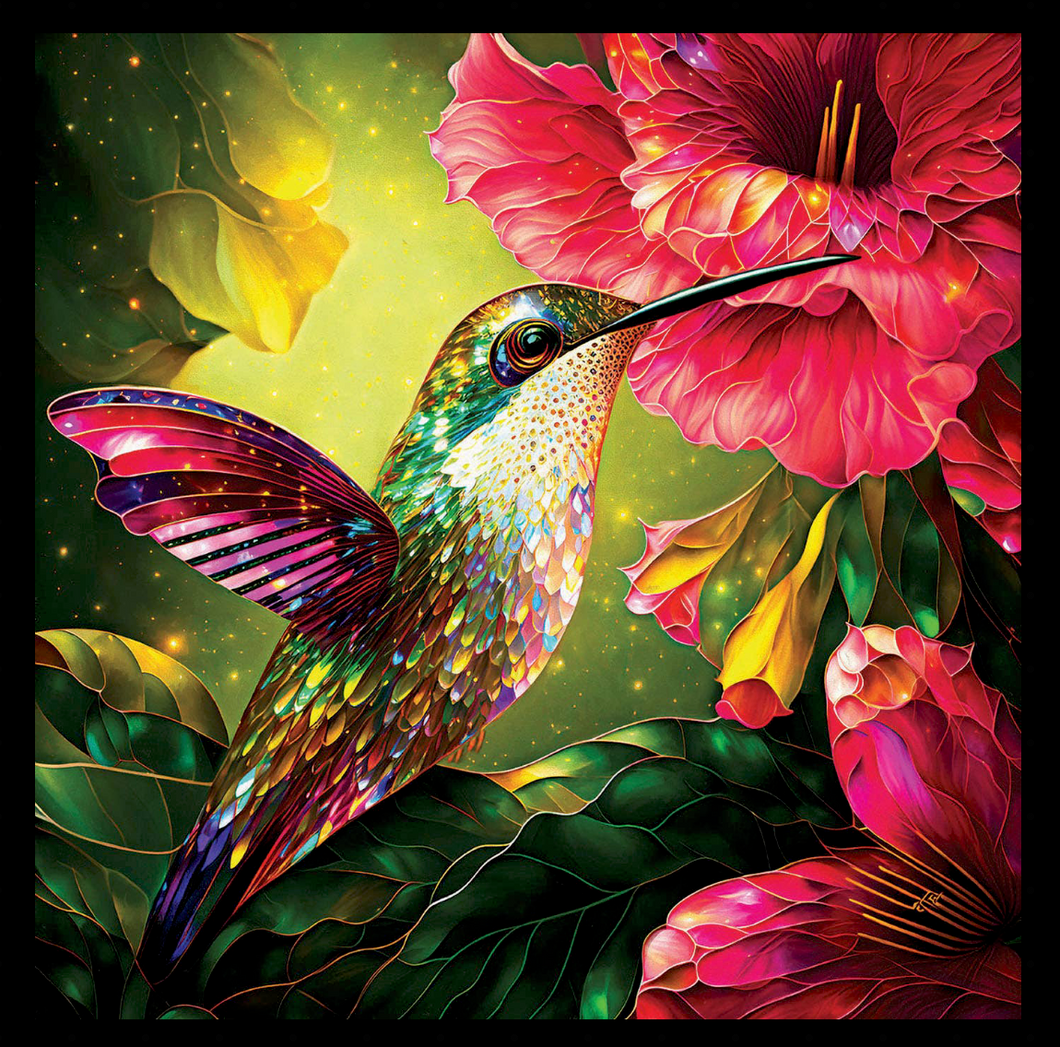 Hummingbird & Hibiscus Puzzle 1000 pc