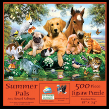 Load image into Gallery viewer, Summer Animal Pals Puzzle 500 pc
