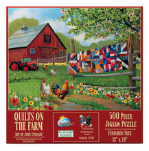 Load image into Gallery viewer, Quilts On The Farm Puzzle 500 pc
