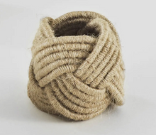 Load image into Gallery viewer, Braided Jute Napkin Ring Collection Set/4
