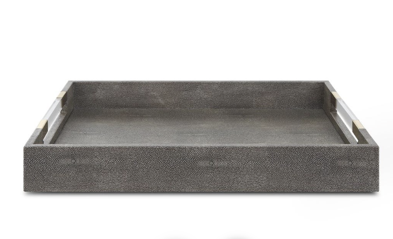 Gray Shagreen Tray