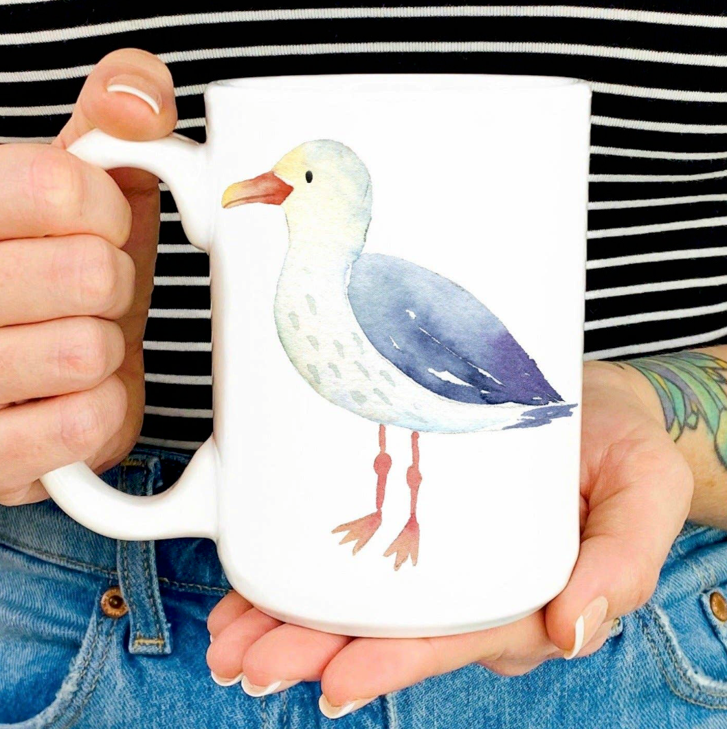 Watercolor Seagull Coffee Mug