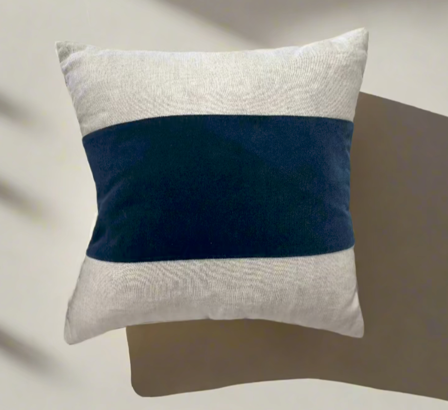 Surya Blue Stripe Pillow