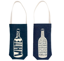 Load image into Gallery viewer, Denim White Wine Tote Bag
