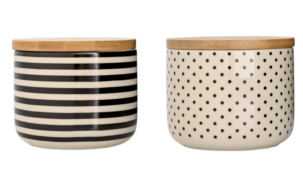 Salt & Pepper Jar w/ Wood Lid