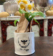 Load image into Gallery viewer, “Bee Happy” Planter W/ Floral
