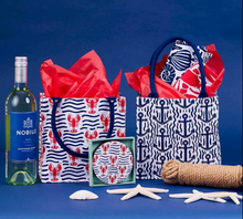 Load image into Gallery viewer, Blue Anchor Reusable Gift Bag Tote
