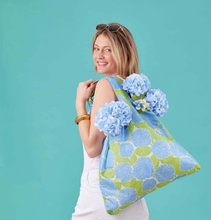 Load image into Gallery viewer, Blue Hydrangeas&#39; Reusable Shopper Tote Bag
