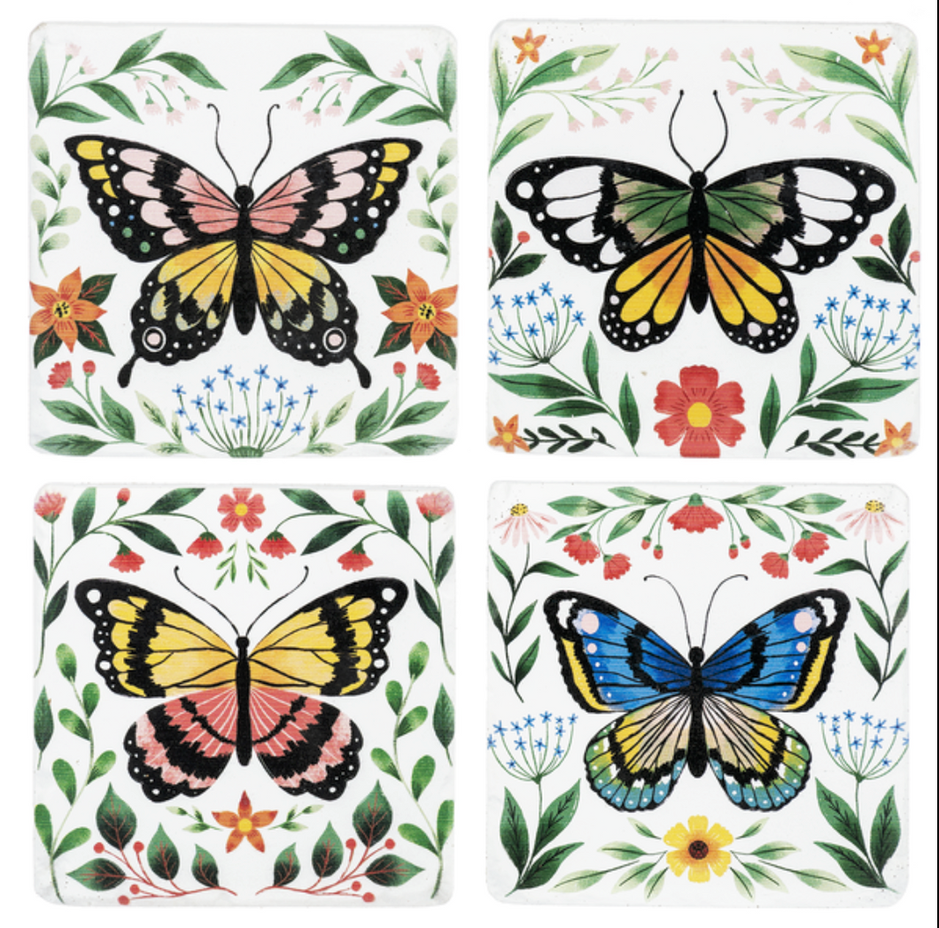 Butterfly & Flower Coaster