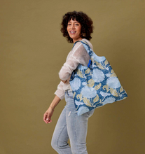 Load image into Gallery viewer, Chrysanthemum/Birds Reusable Shopper Tote Bag

