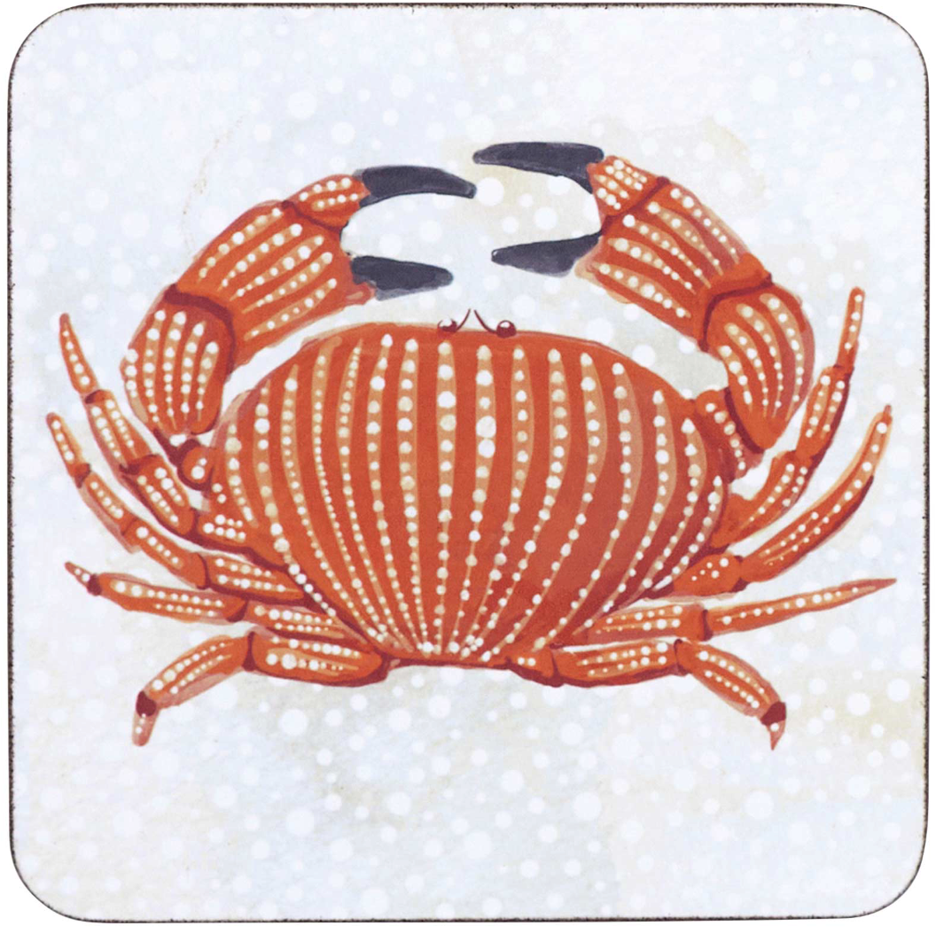 Crab Square Coasters Set/4