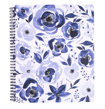 Load image into Gallery viewer, Blue Floral Watercolor Notebook

