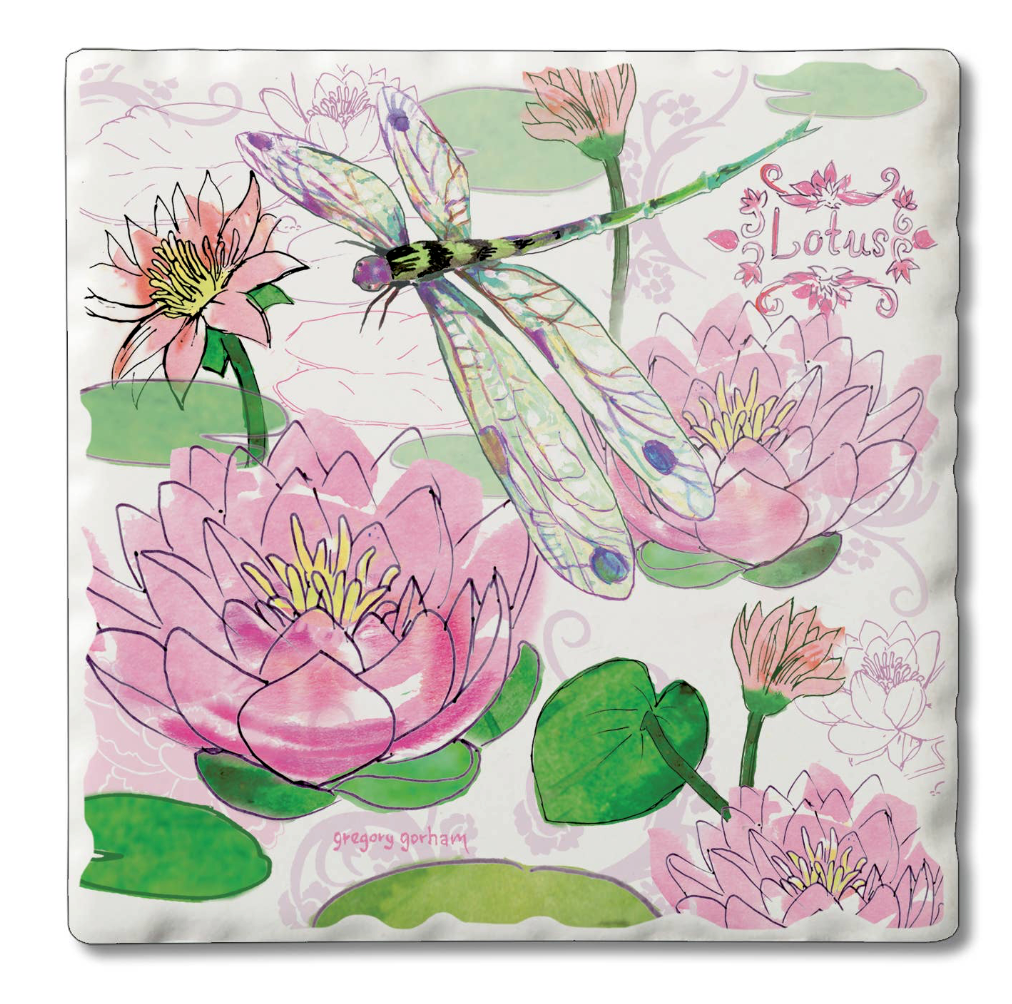 Floral Essence Tumbled Tile Coaster