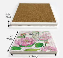 Load image into Gallery viewer, Floral Essence Tumbled Tile Coaster
