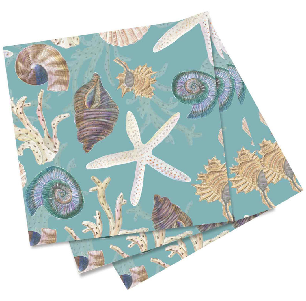 Sea Treasures Paper Cocktail Napkins