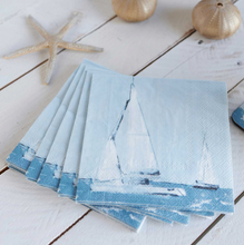 Load image into Gallery viewer, Sailboat Paper Cocktail Napkins
