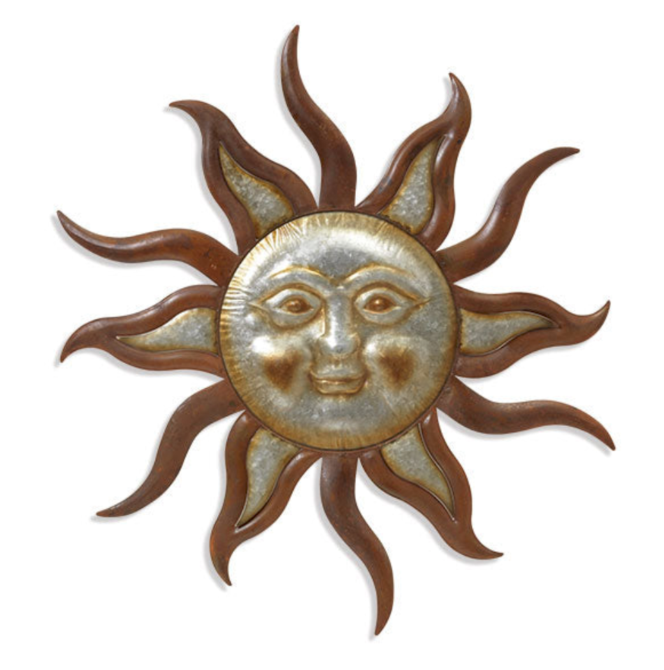 Metal Sunface Wall Décor