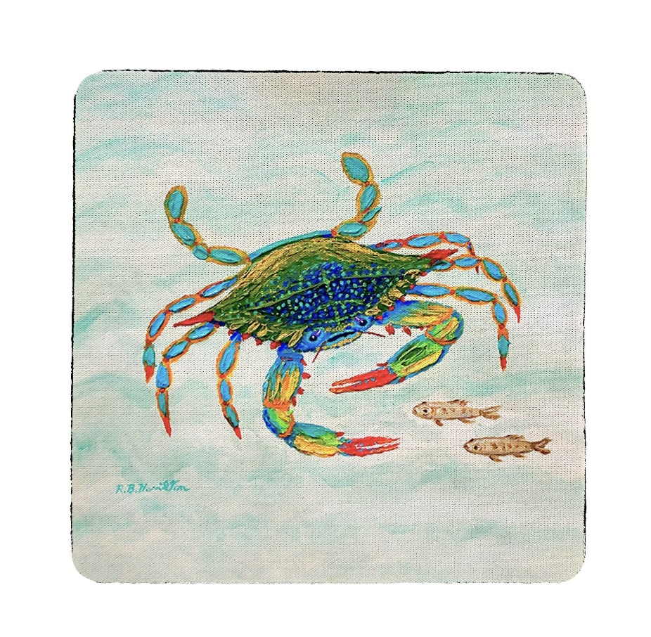 Colorful Crab & Fish Coaster S/4