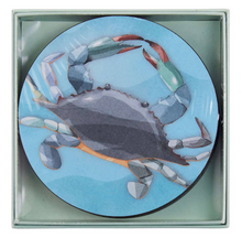 Load image into Gallery viewer, Crab Round Boxed Coaster S/4
