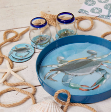 Load image into Gallery viewer, Crab Round Boxed Coaster S/4
