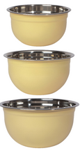 Load image into Gallery viewer, Nesting Mixing Bowl Set of 3-Yellow Matte
