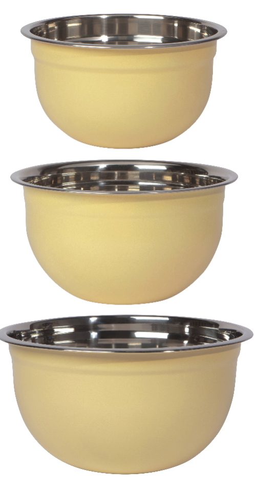 Nesting Mixing Bowl Set of 3-Yellow Matte