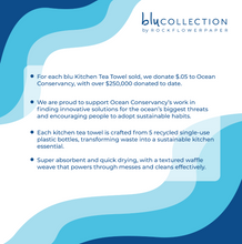 Load image into Gallery viewer, Hydrangea Blue and White Kitchen Tea/Dish Towel
