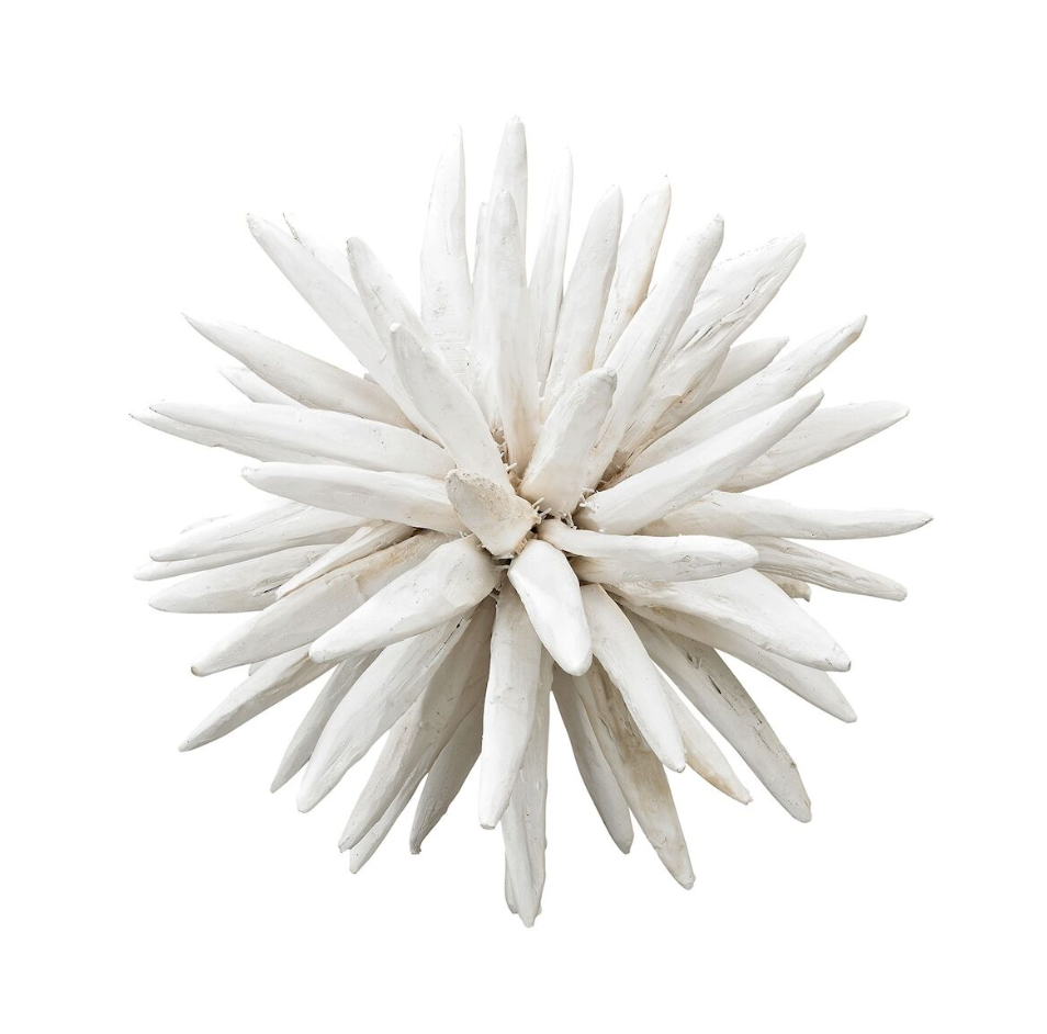 White Wooden Spike Orber Sculpture