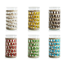 Load image into Gallery viewer, Multi Color Wicker/Glass Vase Collection
