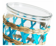 Load image into Gallery viewer, Multi Color Wicker/Glass Vase Collection

