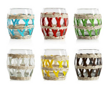 Load image into Gallery viewer, Multi Color Wicker/Glass Vase Collection
