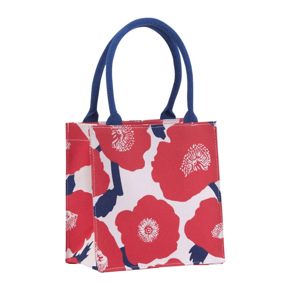 Poppies Reusable Gift Bag Tote