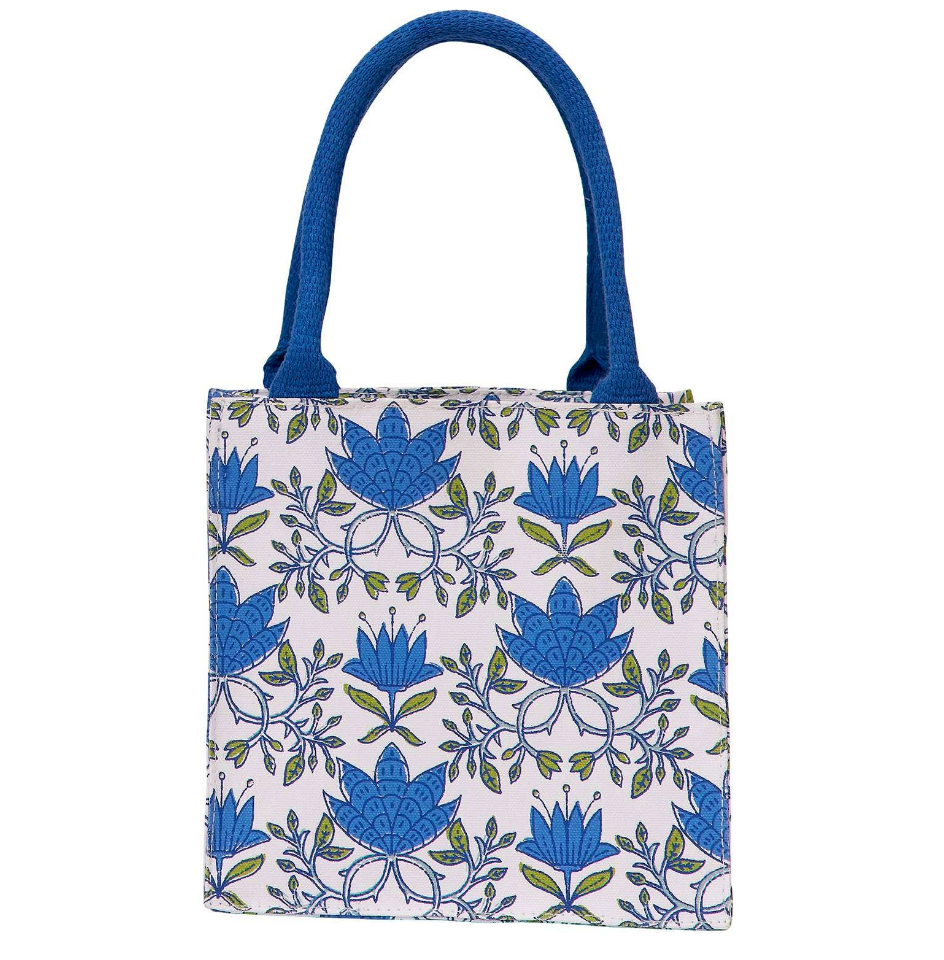 Tilly Blue Green Itsy Bitsy Reusable Gift Bag/Tote